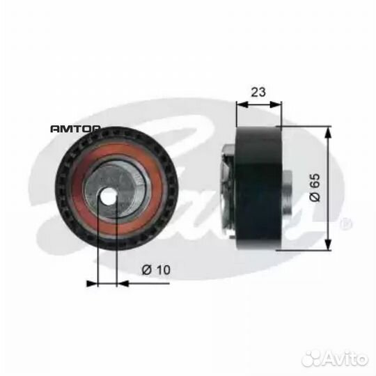 Gates T43228 Ролик привода грм натяжной gates T432