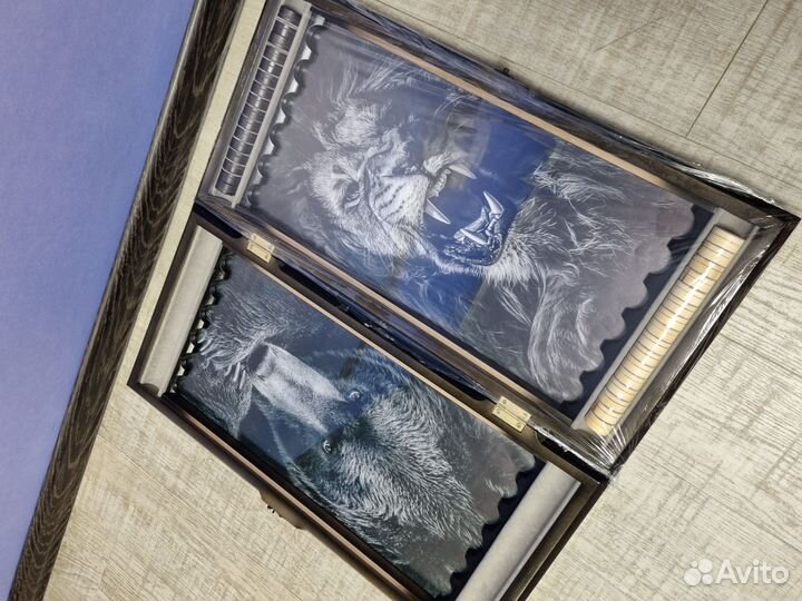 Нарды ручной работы со стеклом