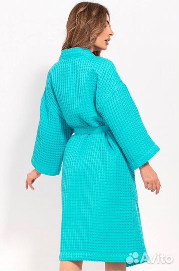 Халат банный вафельный женский