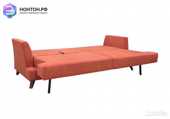 Диван тик-так Дамаск коралловый / геометрия