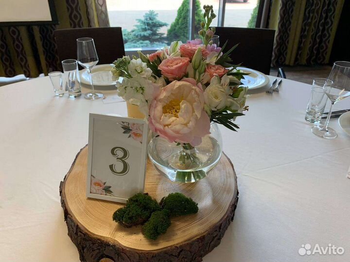 Цветы на свадебный стол