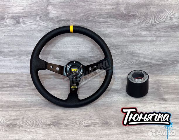 Руль спортивный OMP черный для ваз 2101-2107