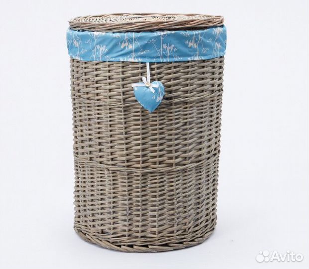 Корзина плетеная для белья большая