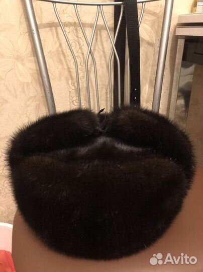 Норковая шапка мужская ушанка