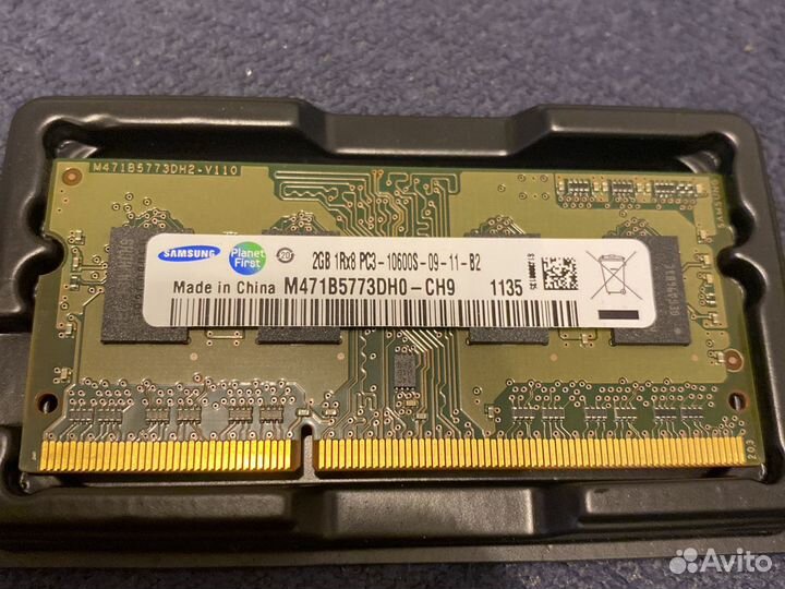 Оперативная память ddr3 1333 2gb samsung M471B5773