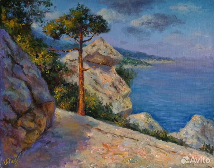 Картина Морской Пейзаж Маслом Крым Симеиз