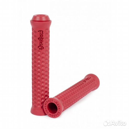 Грипсы BMX Shadow Maya DCR Flangeless красные (+ з