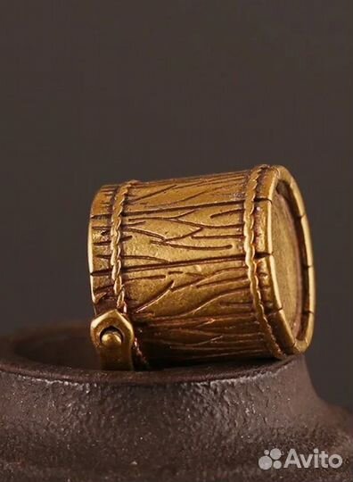 Ведерко медное для кукольного домика и околицы