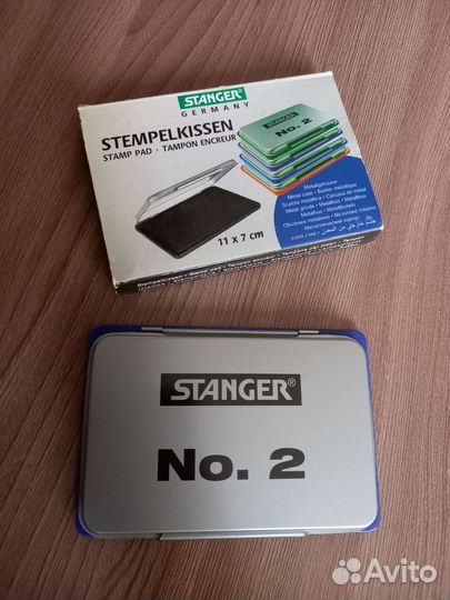 Новая штемпельная подушка Stanger синяя