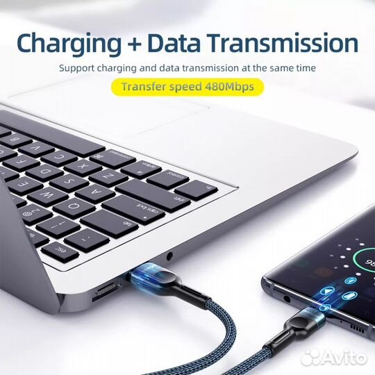 Новый кабель Micro USB Essager 50см