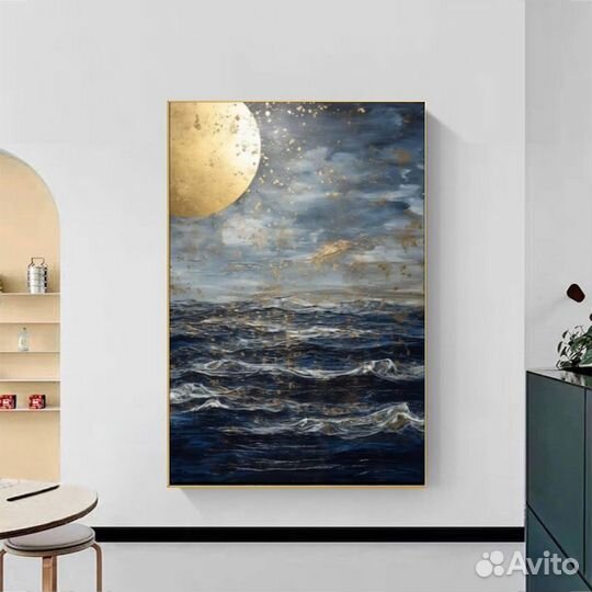 Картина маслом Ночной океан