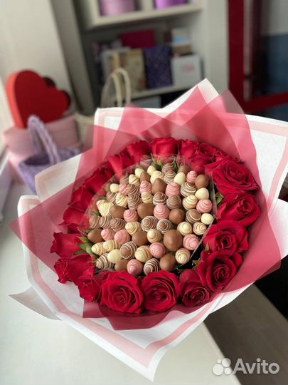 Букет из клубники в бельгийском шоколаде