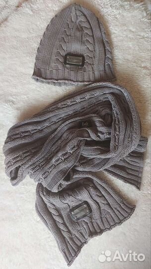 Шапка и шарф комплект для мальчика D&G