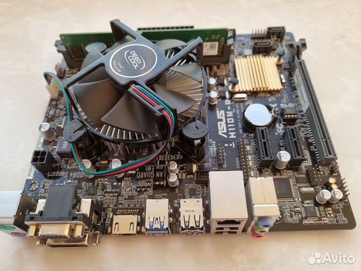 Продам комплект Материнская плата+CPU+Кулер+Память