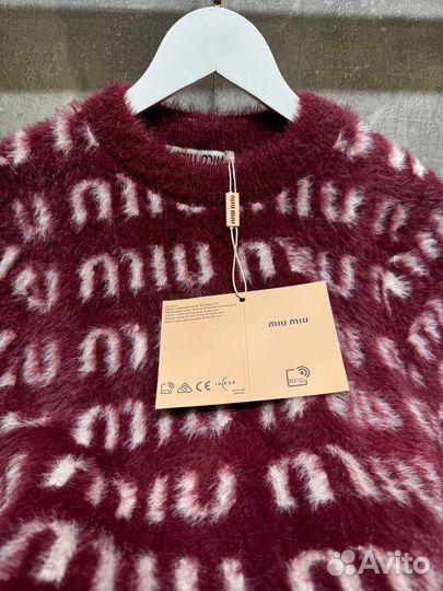 Свитер miu miu с коротким рукавом