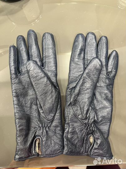 Перчатки женские кожаные новые 6 размер