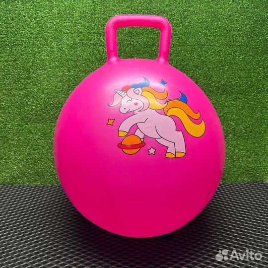 Детский мяч попрыгун с ручкой