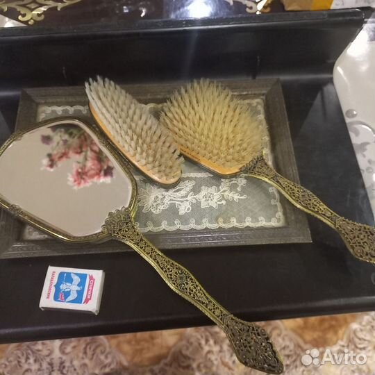 Туалетный набор зеркало поднос англия