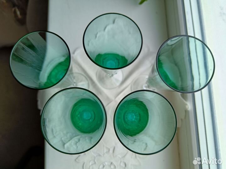 Фужеры СССР Суздаль Гусь Хрустальный 5 штук