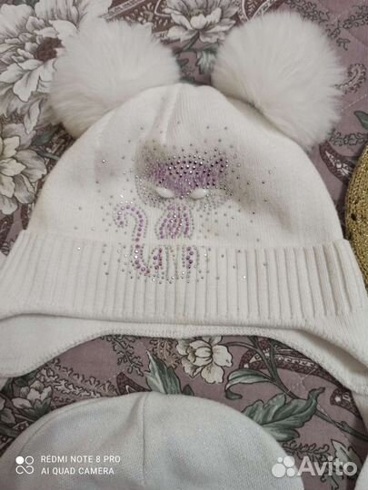 Шапка детская для девочки 4-5 лет