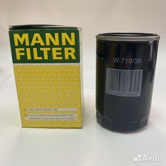 Масляный фильтр mann-filter для VW/Audi