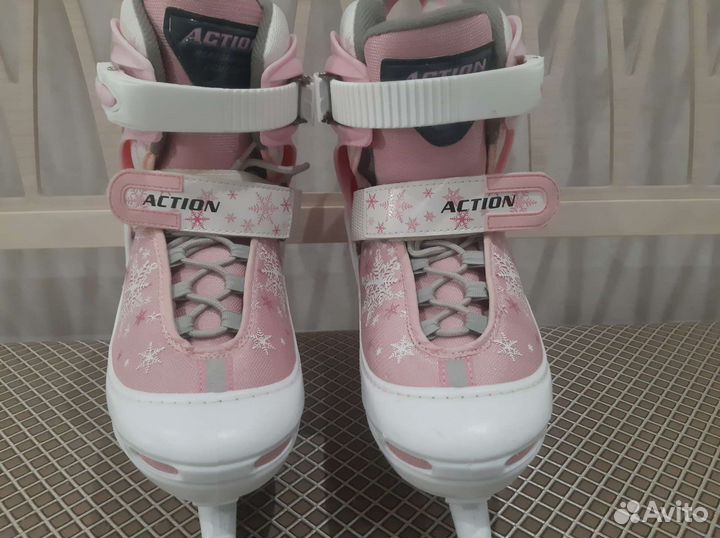 Коньки раздвижные. Размер 34-37 для девочки