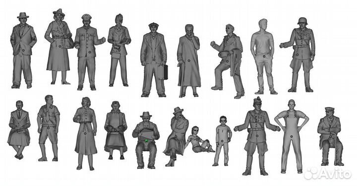 Фигурки людей для макетов и диорам