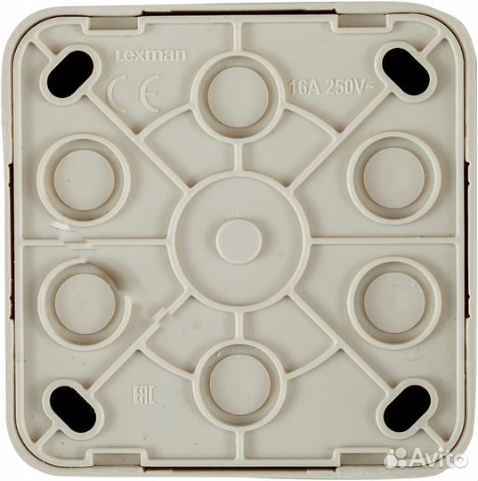 Розетка накладная First с заземлением, цвет бежевы