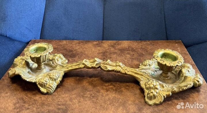 Старинные подсвечники бронза 19 век