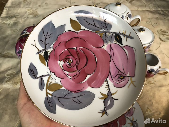 Чайный сервиз лфз СССР Дикая Роза