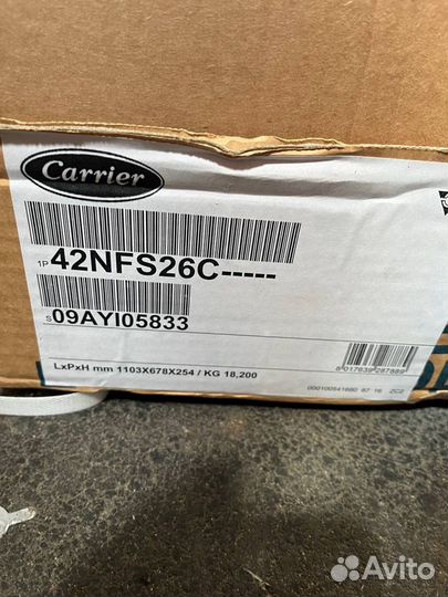 Фанкойл канальный Carrier 42nfs26c