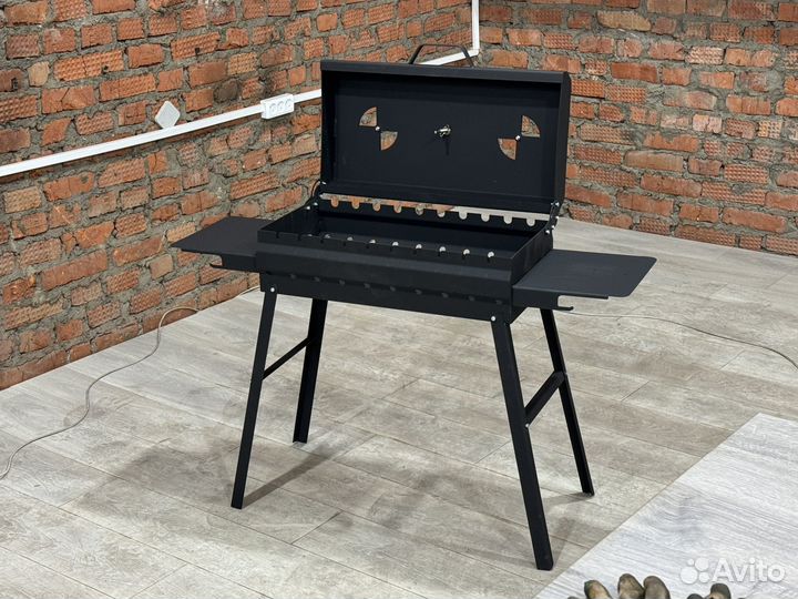 Мангал с крышкой барбекю новый