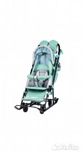 Санки-коляска Nika Ника детям 7-4 нд 7-4, мятный