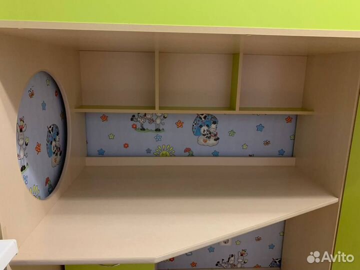 Детская кровать чердак 1800 х 800 с тумбой