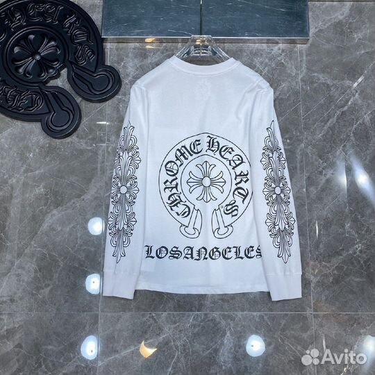 Лонгслив Chrome Hearts белый-черный