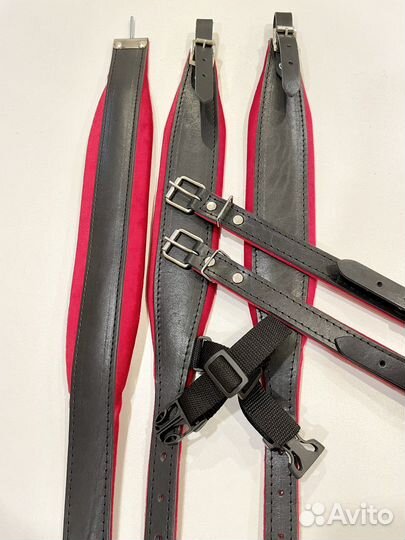 Ремни 3/4 красные для аккордеона, баяна