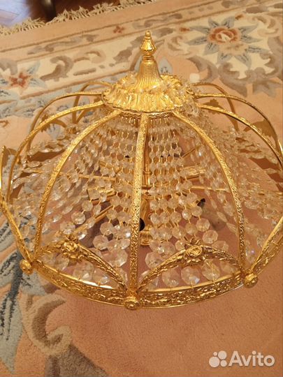 Бронзовая люстра с позолотой