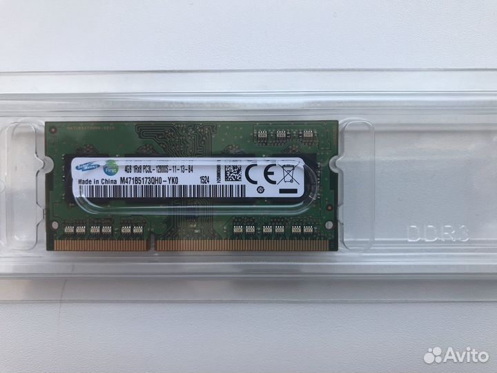 Оперативная память DDR3L 4GB Samsung