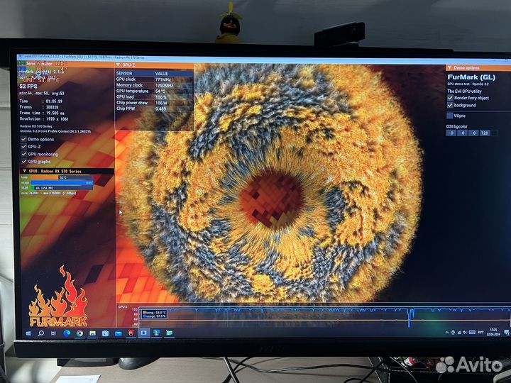 Видеокарта MSI armor RX 570 8Gb