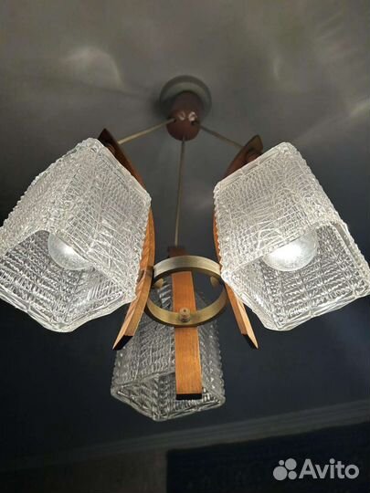 Хрустальная люстра СССР винтажная