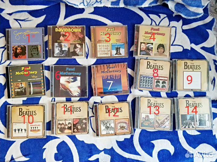 CD The Beatles, Paul McCartney, David Bowie лиц