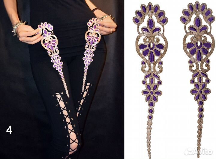 Аппликации тесьма вышитая для рукоделия и шитья