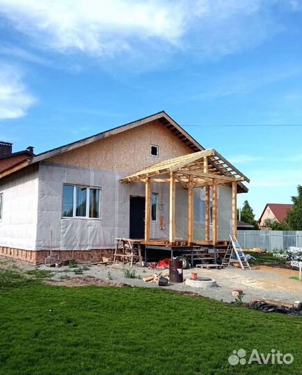 Строительство пристройки веранды террасы беседки