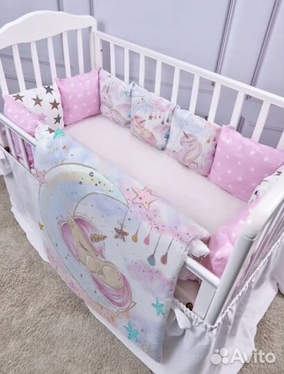 Комплект бортиков с одеялом для новорожденного