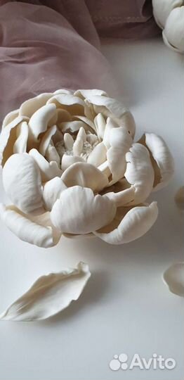Скульптура пион, фарфор, антиквариат, декор, арт