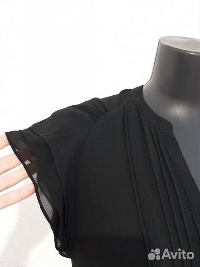 Новое чёрное шифоновое платье H&M