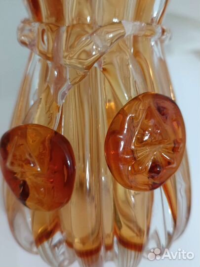 Ваза цветное стекло винтаж