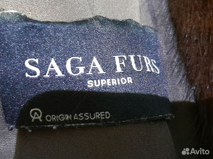 Шуба норковая с капюшоном Saga Furs 54 56 размер