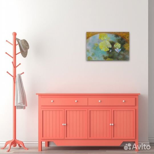 Картина холст масло 40х60 см. Кувшинки