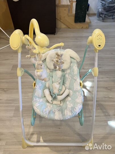 Электронные детские качели 2 в 1